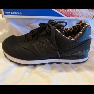 New balance classics size 8 black leopard